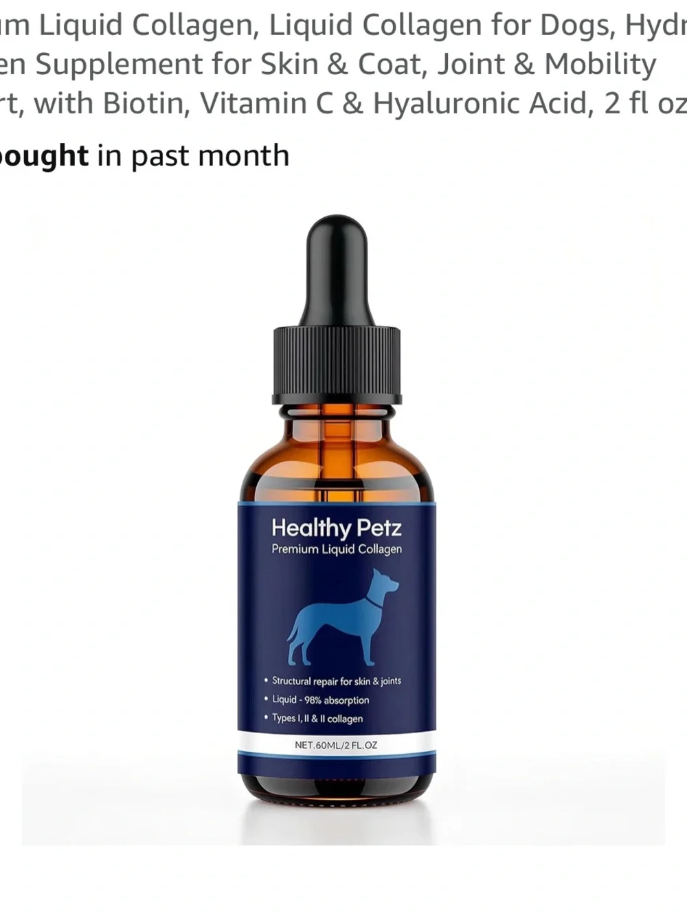 Healthy Petz BUY ONE Get ONE FREE Liquid Collagen for Dogs 💝